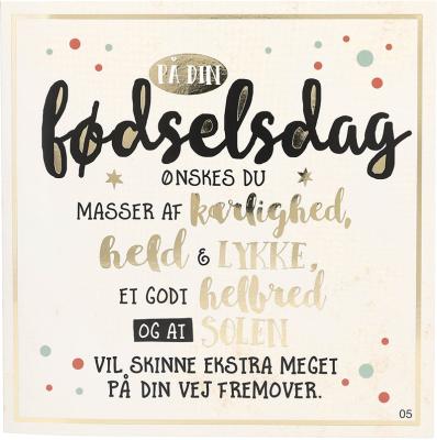 På din fødselsdag ønskes du masser af...
